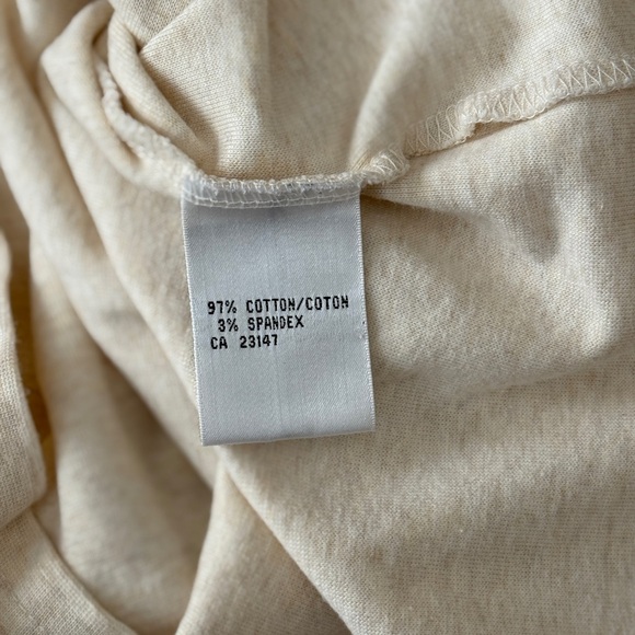 Women’s Ivory Long Sleeve Crew Neck Top x Talbots Petite (Medium) - Picture 3 of 4